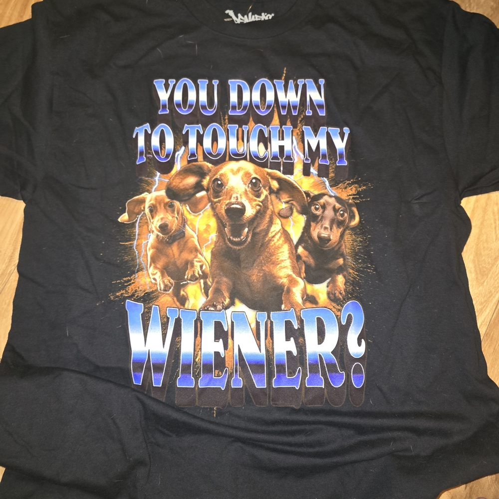 Spencer's Black and Blue Dog Graphic T-Shirt